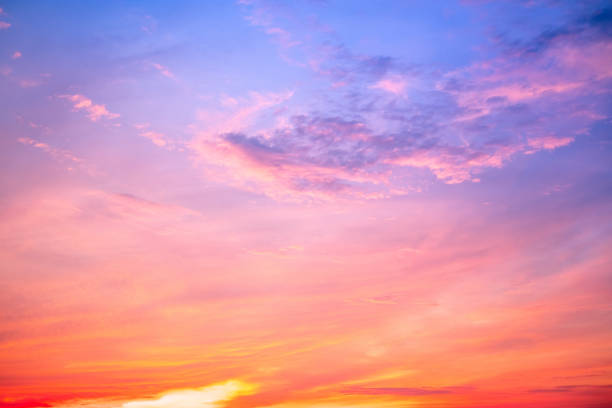 istock Beautiful , luxury soft gradient orange gold clouds and sunlight on the blue sky perfect for the background, take in everning,Twilight, Large size, high definition landscape photo 2169879164