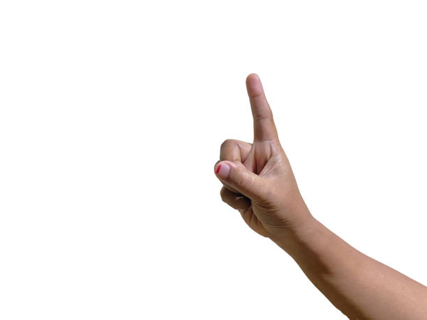 hand female gesture isolated on white background