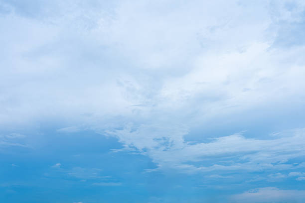 A beautiful blue sky with white, fluffy clouds on a sunny day