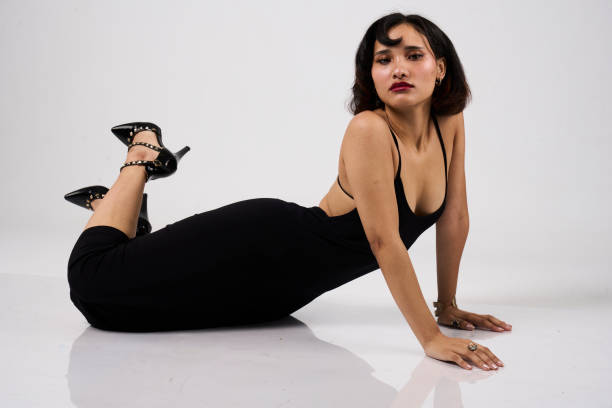 A young model posing studio