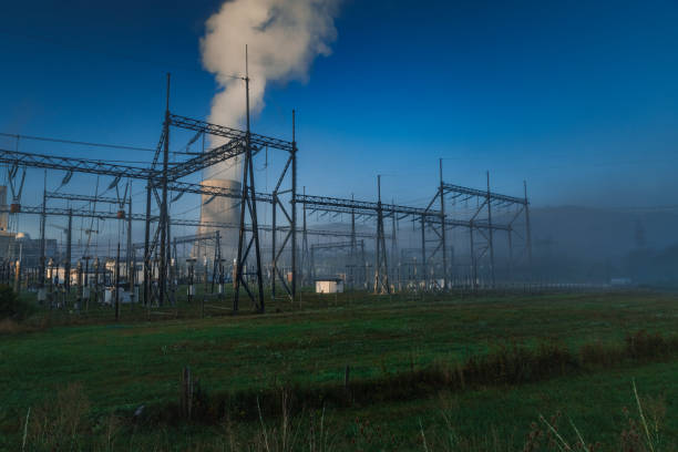 Power station and power lines South Africa
