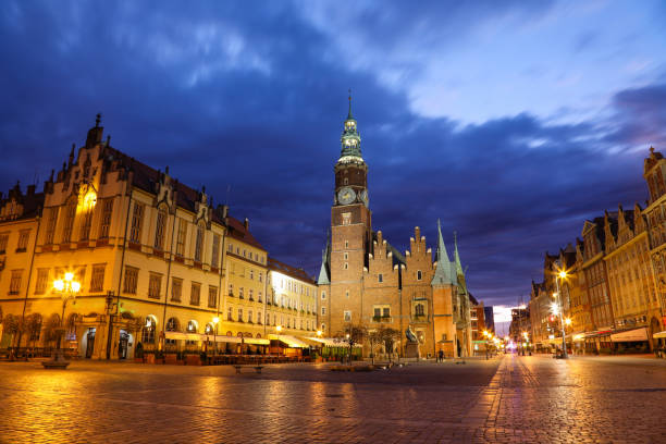 istock Wroclaw Old Town Hall night blue hour Poland 2169890803