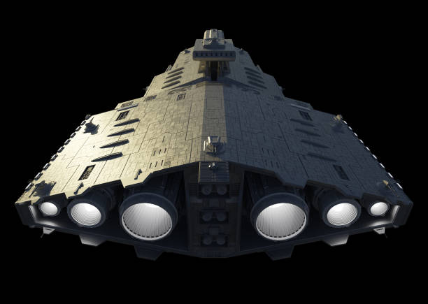 Light Spaceship Battle Cruiser - Rear View from Above