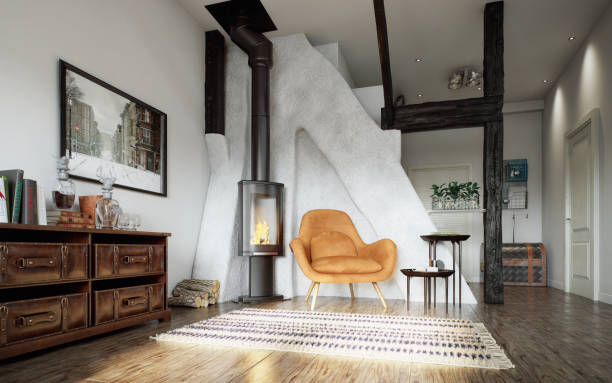 Cozy Living Room with Rustic Charm