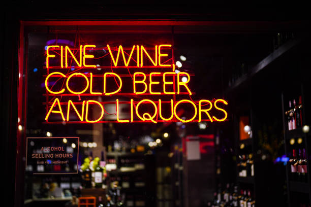 istock Wine and liquors store banner. 2169900094