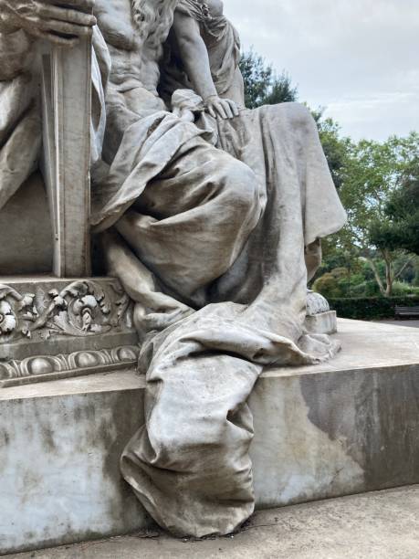 istock Marvel at the exquisite stone sculpted drapery in Rome's Borghese Garden, a stunning example of classical Italian artistry 2169902197