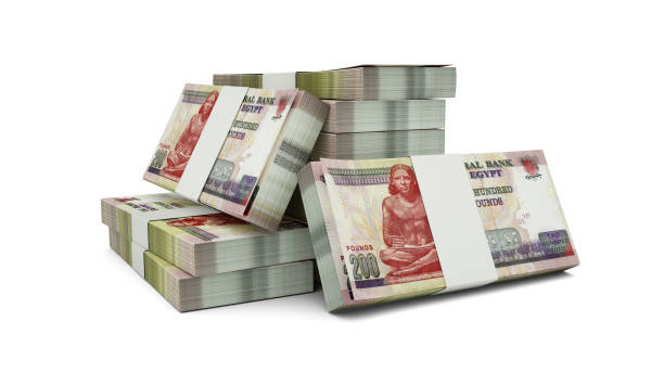 istock 3d rendering of Stack of Egyptian pound notes. bundles of Egyptian currency notes isolated on white background 2169906234