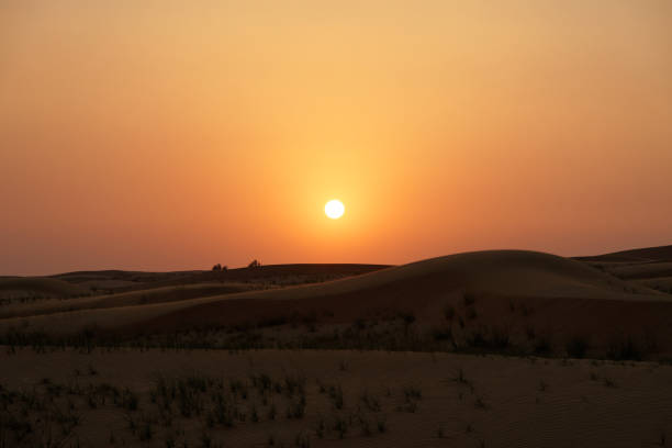 istock Evening sun over Dubai sand dunes 2169909201
