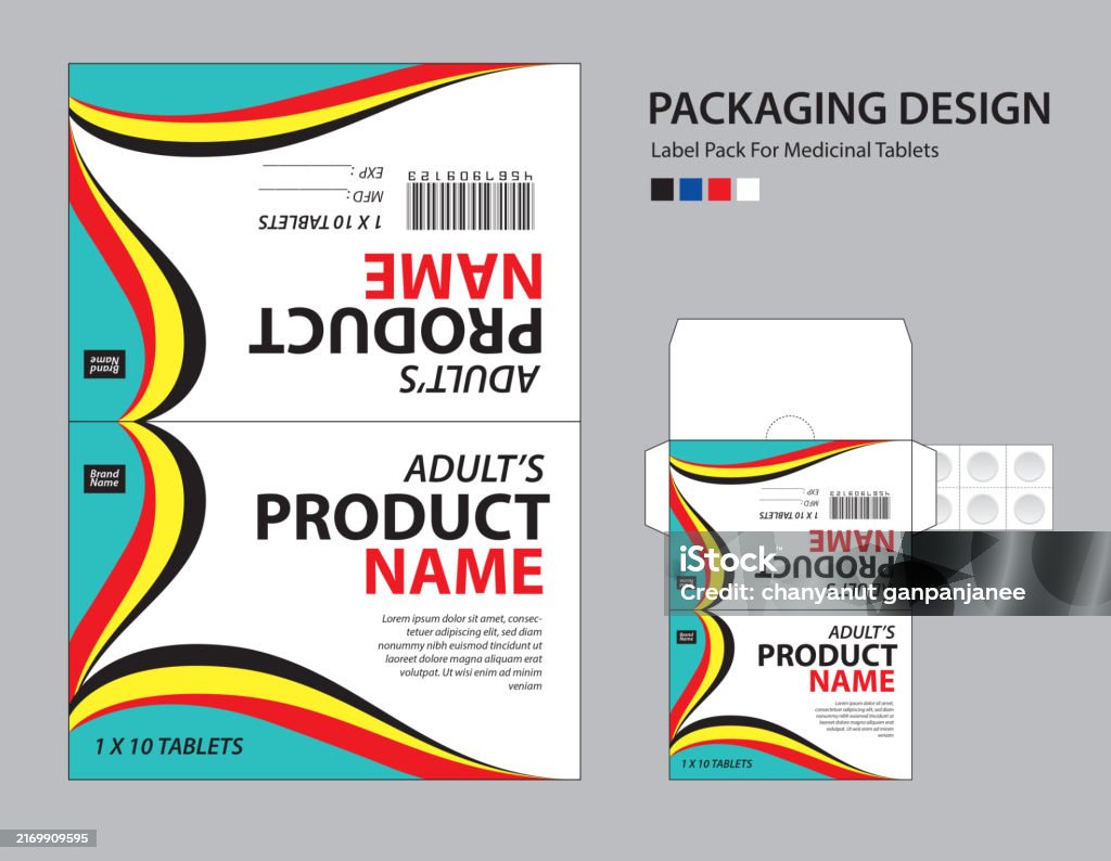 Auget Label Pack For Medicinal Tablets Label Medicine Paper Design Medicine ...