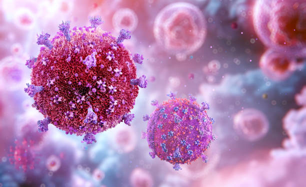 istock HIV virus cells. Scientifically accurate human immunodeficiency virus (HIV) close-up view. 2169909620