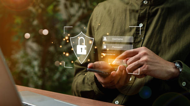 istock Concept of cyber security, secure access to user's personal information, information security and encryption, secure Internet access, cybersecurity. Cyber security network. Data protection concept. 2169911737