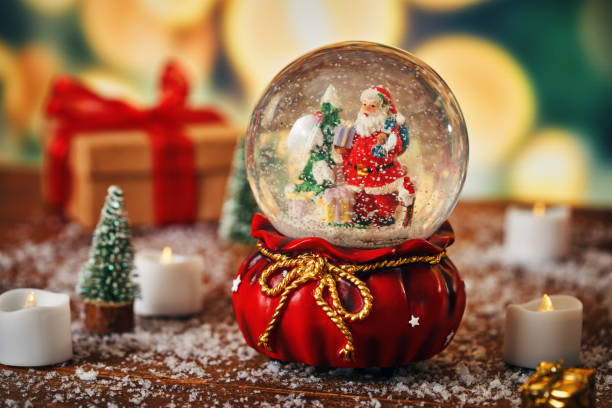 istock Christmas Decoration with Snow Globe and Holiday Lights 2169917661