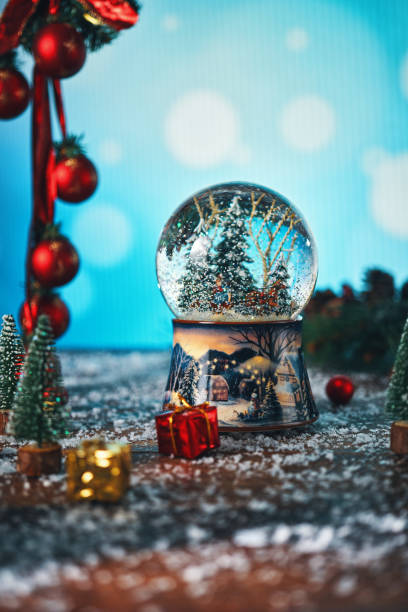 istock Christmas Decoration with Snow Globe and Holiday Lights 2169917678