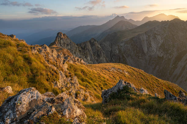 istock Golden hour over the Romanian mountains. 2169919701