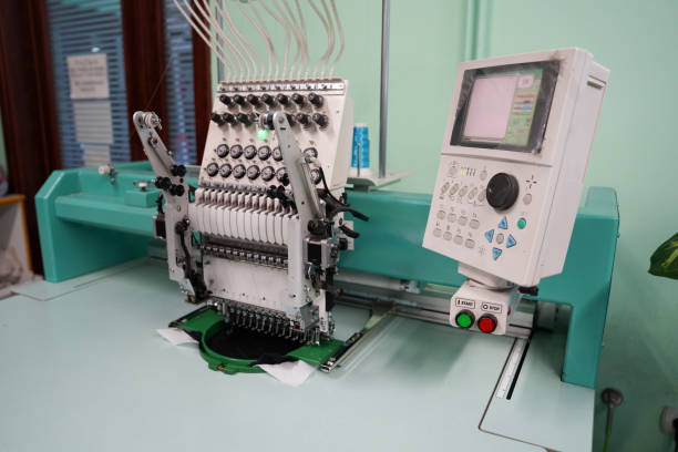 Multi Needle Embroidery Machine in Textile factory