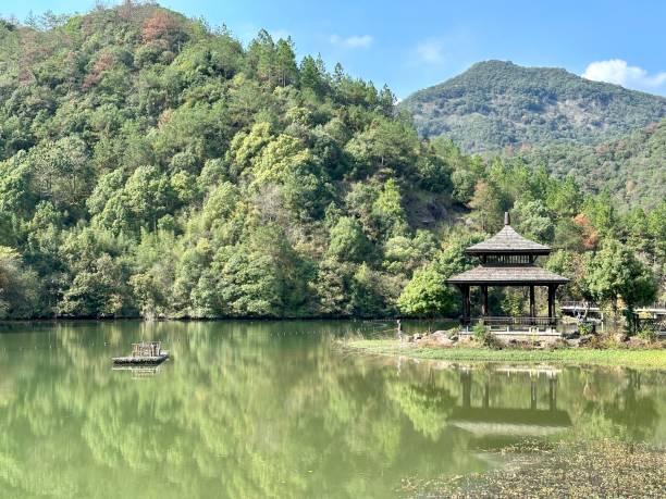 istock Chinese pavilion in a lake 2169926941