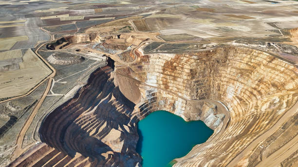 istock Aerial View of an Open-Pit Mine with Water 2169930707
