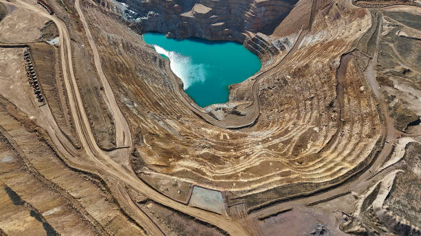 istock Roadways Leading to a Mine Basin 2169934987