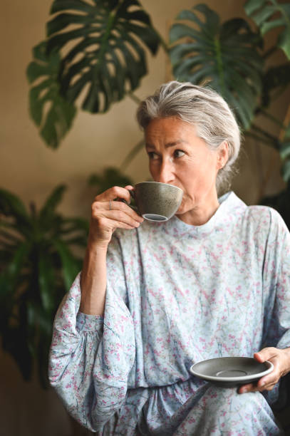 istock Senior woman drinking tea. 2169934995