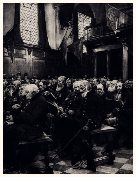 istock THE LAST MUSTER IN THE CHURCH, BY HUBERT VON HERKOMER R.A    (xxxl) 2169935666