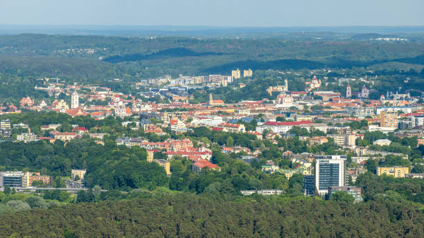istock High angle view of Vilnius 2169937574