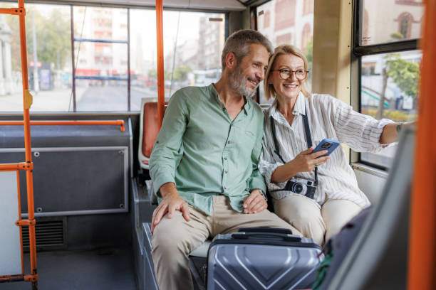 istock Mature couple on a city break, using public transportation 2169942173