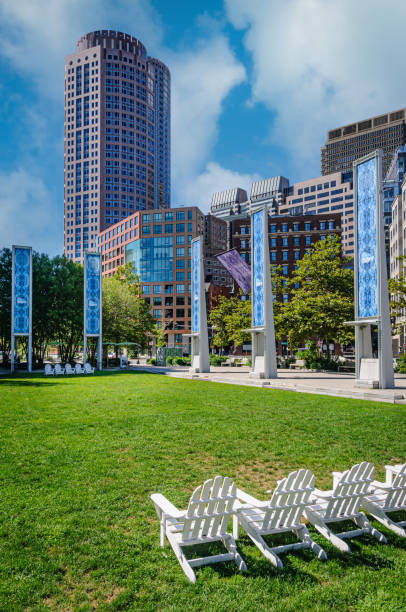 istock Chairs along the Greenway-Boston 2169942959