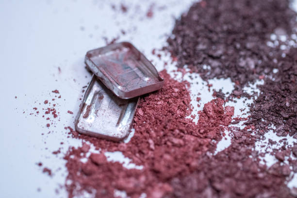 istock Neutral plum brown eyeshadow crumbles macro 2169944104