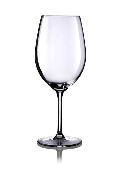 istock Empty wine glass using black line photography with highlights isolated on a white background 2169948941
