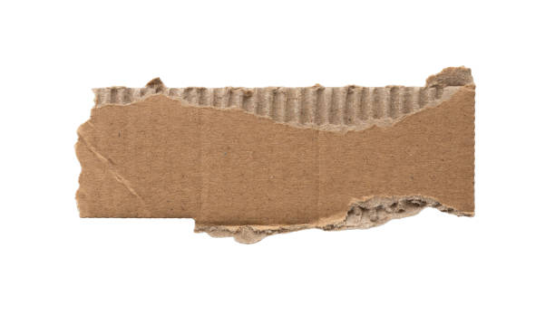 istock Brown Cardboard paper piece isolated on white background 2169950601