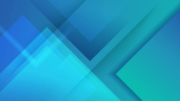 ilustraciones, imágenes clip art, dibujos animados e iconos de stock de modern blue gradient geometric abstract background - azul turquesa