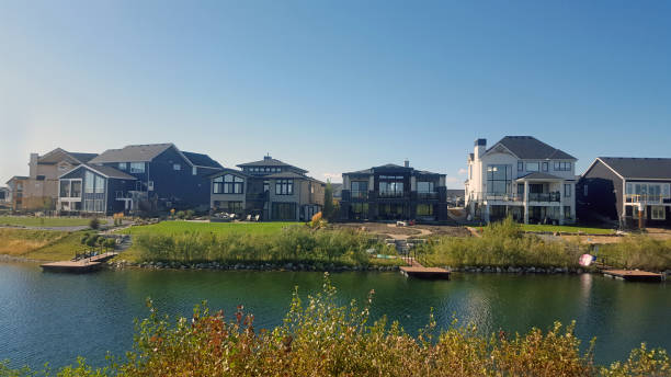 istock New Modern Homes Oriented To A Waterway 2169955515