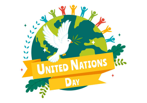 istock United Nations Day Celebration Vector Illustration on 24 October Featuring a Hand Holding the Earth to Public Service in a Flat Cartoon Background 2169960638