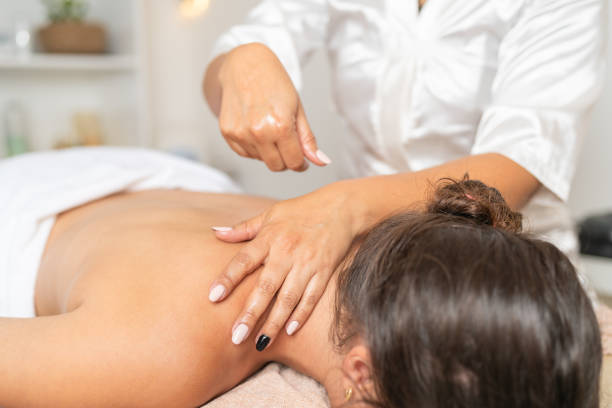 istock A caucasian young women receiving a massage 2169962933