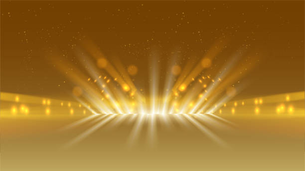 istock Gold background abstract geometric shapes luxury design lighting wallpaper.Realistic layer elegant futuristic glossy light.Cover layout template. 2169966080