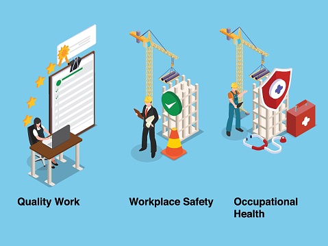 Occupational Environment Example Working Environment Isolated Concept Vector Illustration Set Quality ...