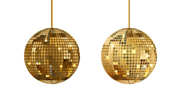 istock Golden disco ball shiny and glossy hanging 2169971615