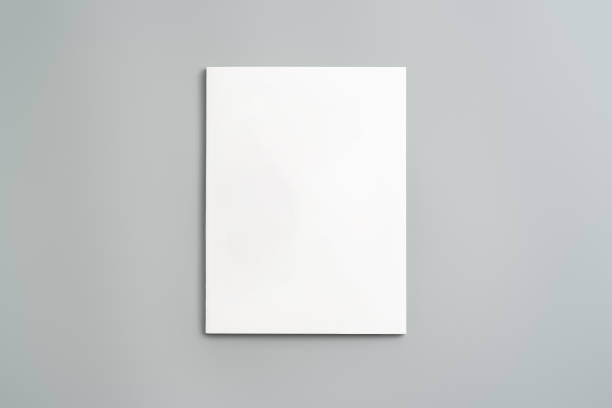 istock Empty White Sheet of Paper Positioned at an Angle on Light Gray Surface 2169973215