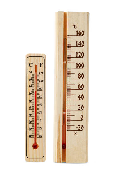 istock Wooden thermometer isolated on a white background 2169973497