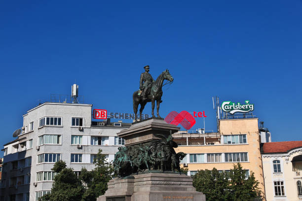 Sofia, Bulgaria - 13 Jul 2015: Statue of Tsar Alexander II, Sofia city, Bulgaria