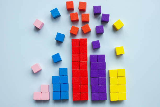 istock Stacks of blocks representing target groups. Market segmentation and audience targeting. 2169975776
