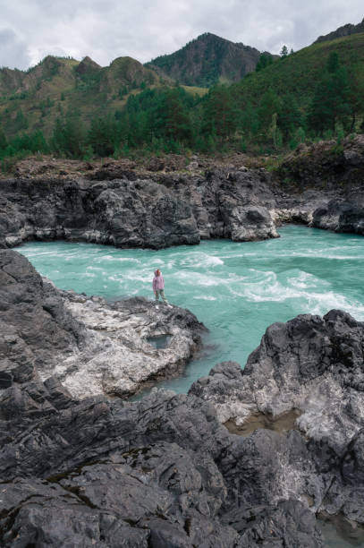 istock Woman at the river Katun 2169978936