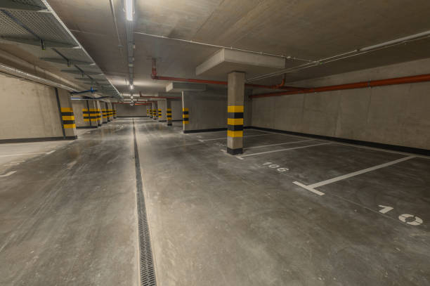 istock Empty underground garage with no cars 2169982118