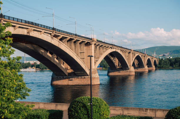 istock Communal bridge over the Yenisei River 2169985416
