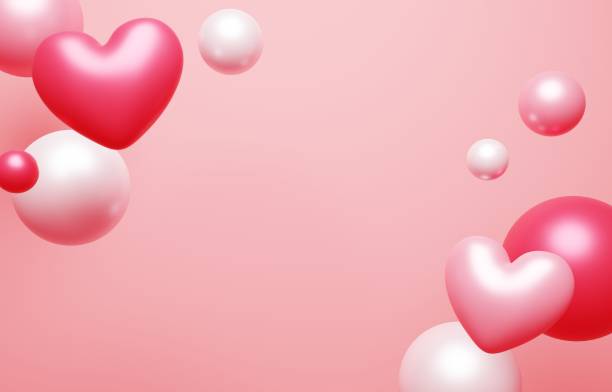 istock Background image of hearts and color balls 2169985608