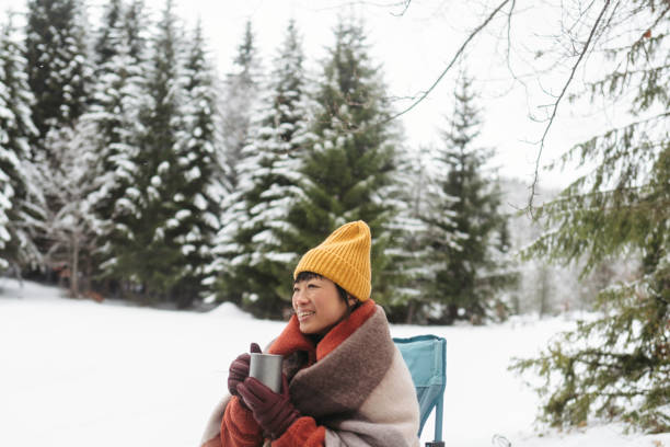 istock A hot cup pof tea on a snowy mountain 2169986320