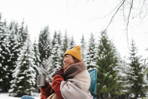 istock A hot cup pof tea on a snowy mountain 2169986375