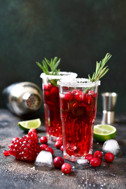 istock Cranberry cocktail with pomegranate and rosemary. 2169992138