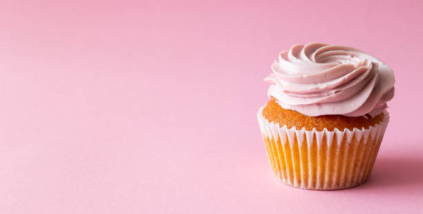 istock Cupcake on pink background. Dessert. Cooking. Baking. Vegetarian food. 2169997995