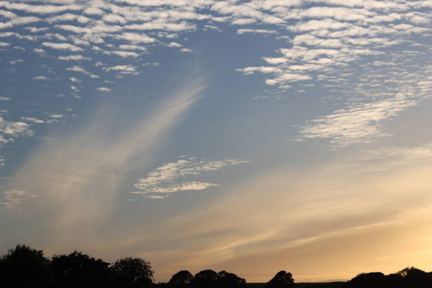 Sunset sky in the countryside